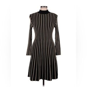Rachel Rachel Roy Black/Gold Ribbed Long Sleeve Sweater Dress-Women’s 2X-NWT